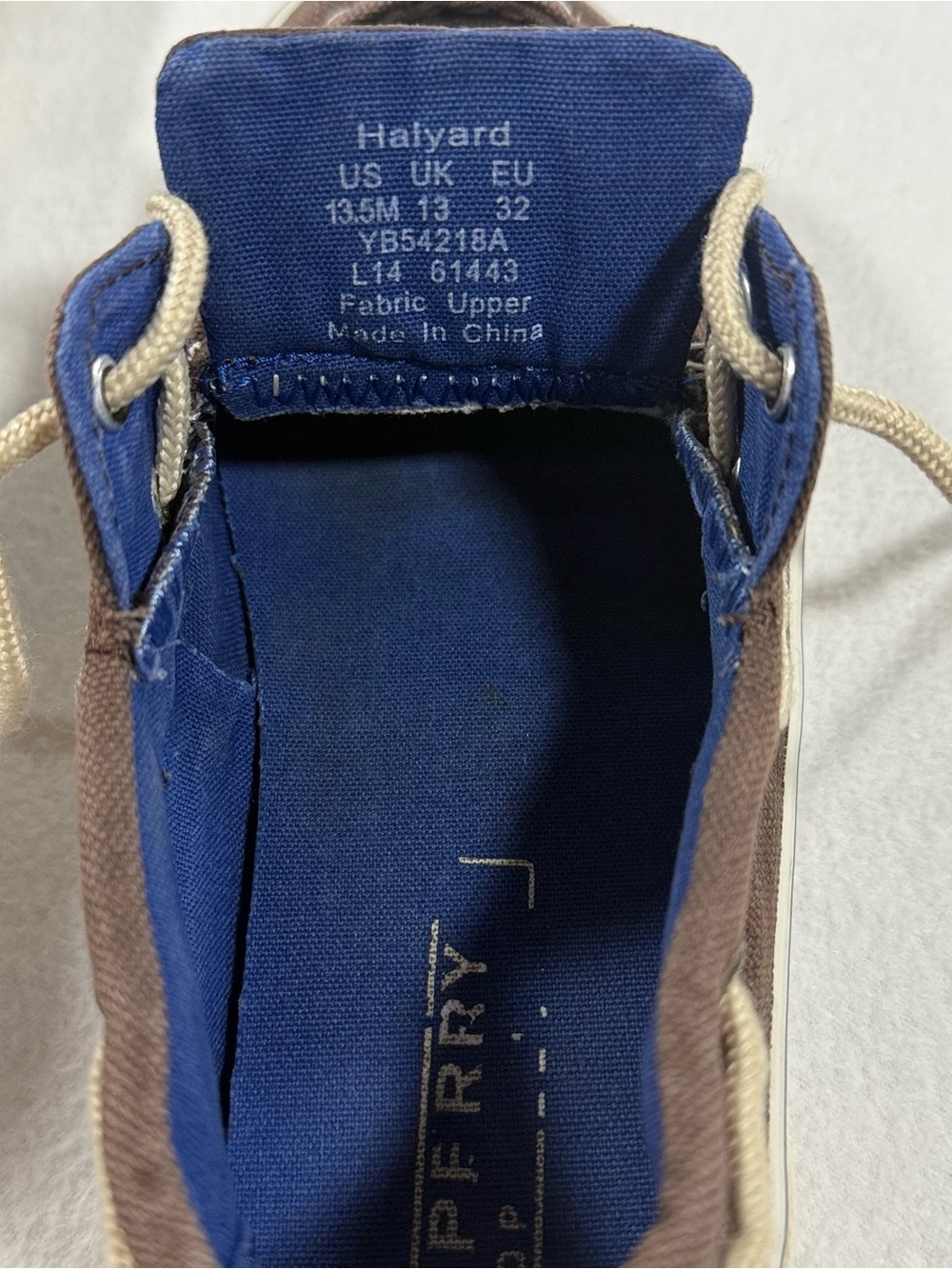 Sperry Top-Sider Halyard Boys' Boat Deck Shoe Brown Size 13.5 Youth - Picture 6 of 7